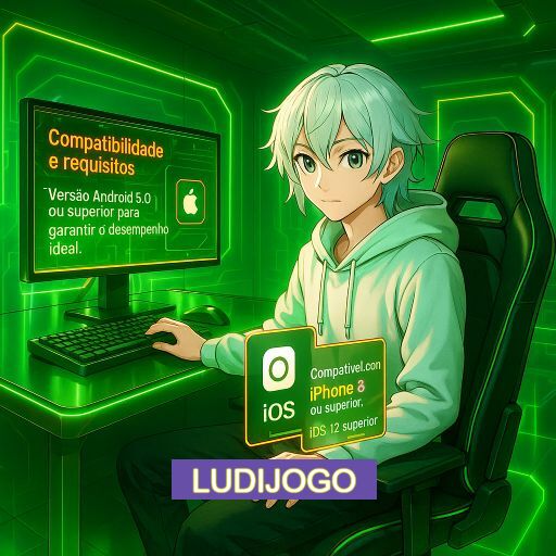 Imagem promocional do app oficial LUDIJOGO destacando a conveniência de jogar cassino online pelo celular ou navegador