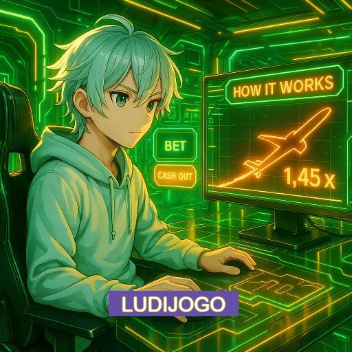 Imagem promocional do app oficial LUDIJOGO destacando a conveniência de jogar cassino online pelo celular ou navegador