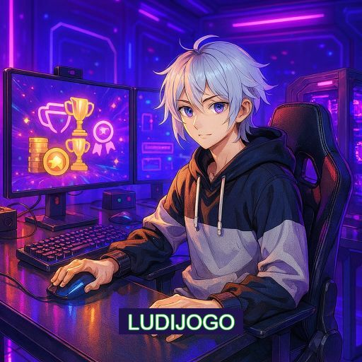 Imagem promocional do app oficial LUDIJOGO destacando a conveniência de jogar cassino online pelo celular ou navegador