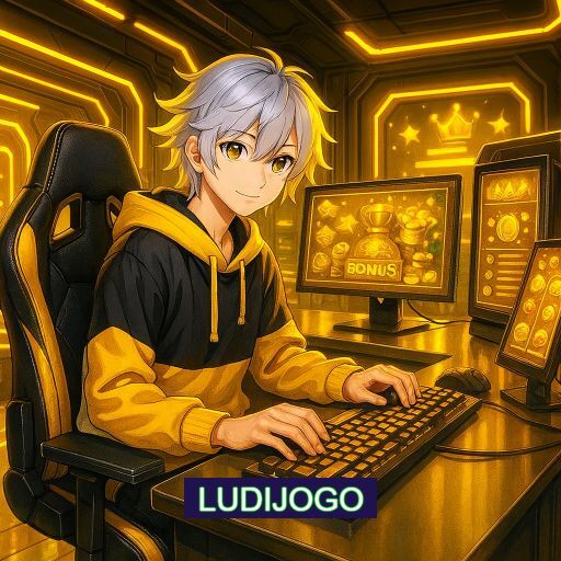 Imagem promocional do app oficial LUDIJOGO destacando a conveniência de jogar cassino online pelo celular ou navegador