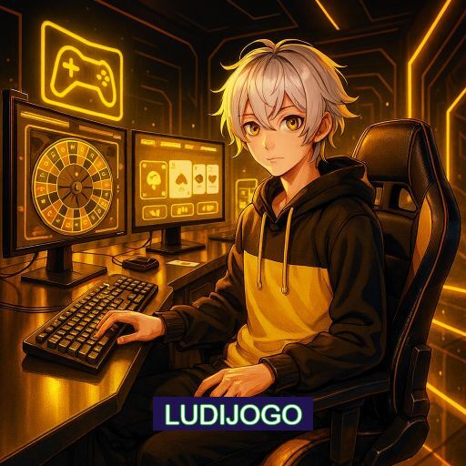 Imagem promocional do app oficial LUDIJOGO destacando a conveniência de jogar cassino online pelo celular ou navegador