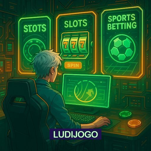 Imagem promocional do app oficial LUDIJOGO destacando a conveniência de jogar cassino online pelo celular ou navegador