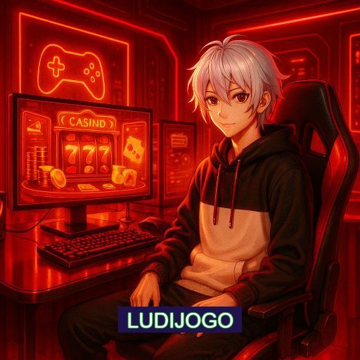 Imagem promocional do app oficial LUDIJOGO destacando a conveniência de jogar cassino online pelo celular ou navegador