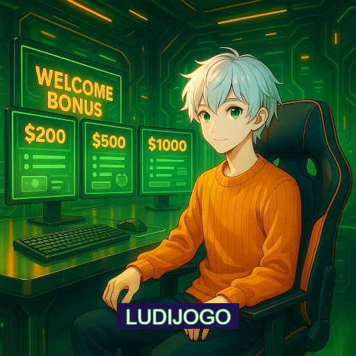 Imagem promocional do app oficial LUDIJOGO destacando a conveniência de jogar cassino online pelo celular ou navegador