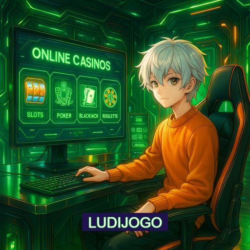 Imagem promocional do app oficial LUDIJOGO destacando a conveniência de jogar cassino online pelo celular ou navegador