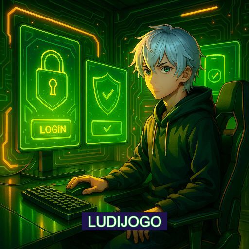 Imagem promocional do app oficial LUDIJOGO destacando a conveniência de jogar cassino online pelo celular ou navegador