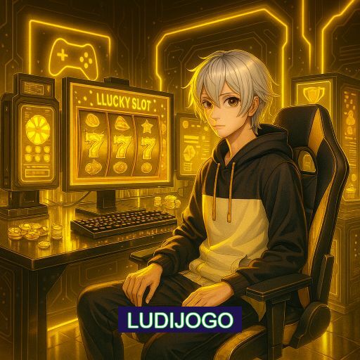 Imagem promocional do app oficial LUDIJOGO destacando a conveniência de jogar cassino online pelo celular ou navegador